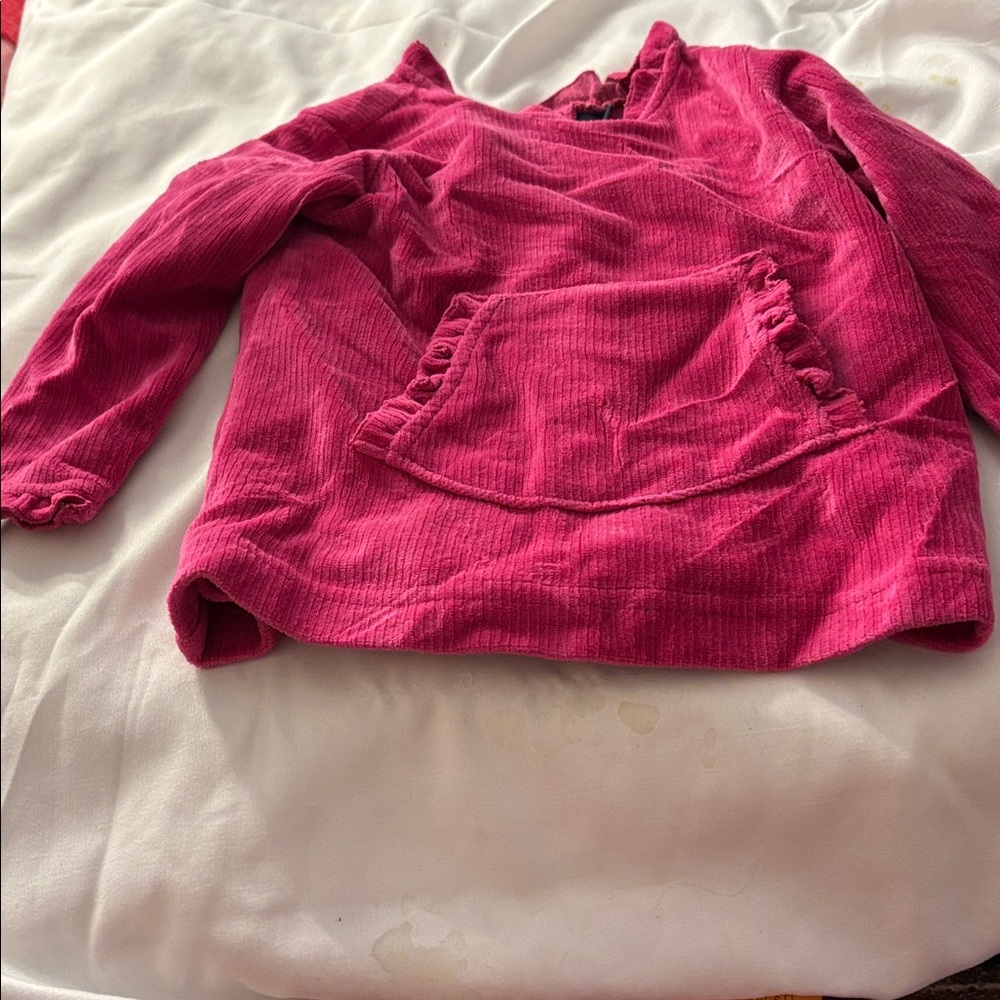 The Children's Place Stretch velour ribbed slack set with ruffle hem 6-9 months